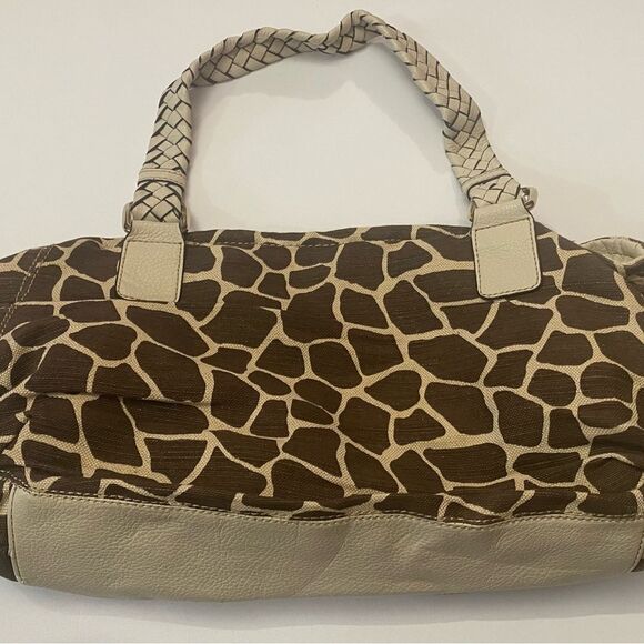 Dana Buchman Brown & Cream Animal Print Women's Large Handbag-Mobwife - Picture 7 of 15
